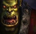 Warcraft III orc box art, that is referenced as Thrall in Heroes of the Storm.