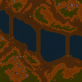 The Span in Warcraft II, depicted with three bridges.