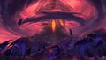 Body of N'Zoth above Carapace of N'Zoth in Ny'alotha.