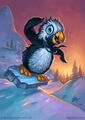 A baby penguin in Hearthstone.