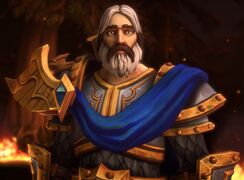 Uther in the Shattered Legacies cinematic.