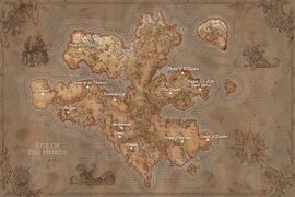 Map of Draenor during the war between the Horde and the draenei.