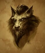 Gilnean worgen concept art by Mark Gibbons.