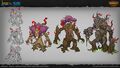 Warcraft III: Reforged concept art of various corrupted treants.