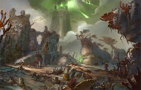 Early art of the Broken Shore, before being reimagined