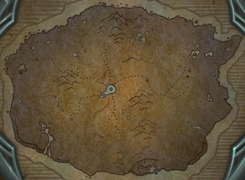 A map of ancient Kalimdor as seen in Black Rook Hold.