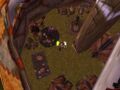An overview of the inside of the hut with 2 sleeping tauren babies, 2 troll babies, and an orc and night elf baby