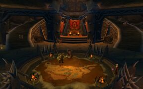 Northrend map on the floor in Warsong Hold