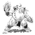 Art for a ogre mage in the manual.