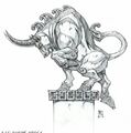 Concept art of an ox statue