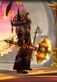 Sulfuras, the Extinguished in the hands of a blood elf paladin wearing heroic version of Battleplate of Immolation.