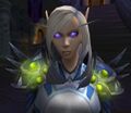 Vereesa with purple eyes in patch 9.0.1, reverted to blue eyes in patch 9.0.2.