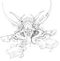 Warcraft III concept art of Archimonde by John Chalfant.