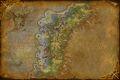 Map of Darkshore after War of the Thorns event in the Battle for Azeroth pre-patch. Replaced since patch 8.1.0.
