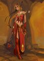 Blood elf priestess cinematic concept art.