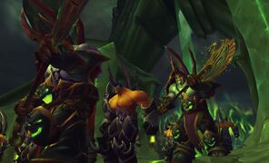 Fel lords and felguards marching to battle.