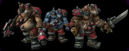 Ogre mercenary models as shown at BlizzCon 2011.