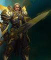 Turalyon and his new sword resembling Lothar's blade in Legion