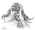 Wrath of the Lich King ghoul concept art.