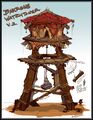 Concept art for the watch tower in the Cataclysm cinematic.