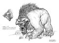 Concept art of a dire bear by Red Knuckle.