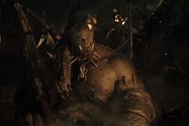 Screenshot of Orgrim Doomhammer released by Legendary Pictures.