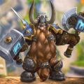 Muradin's Heroes of the Storm artwork with added background.