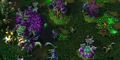 Satyrs among Corrupted Ancients in Warcraft III