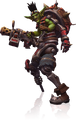 A sapper skin for Junkrat, a character from Overwatch, in Heroes of the Storm.