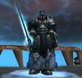 The Lich King with his old model before patch 8770 (note the way he is standing in this picture).