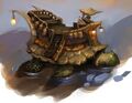 Tuskarr turtle boat concept art.