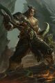 Grommash after defeating Mannoroth, by zhouxx.