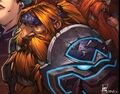 Muradin on the cover art for Fire and Iron.
