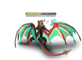 An evoker's wings glow in a dragonflight's color when casting spells.