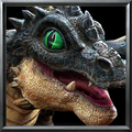 Black whelp icon from Warcraft III: Reforged.