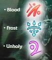 The three rune types' original icons, BlizzCon 2007