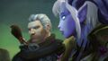Khadgar and Yrel after Archimonde is defeated.