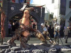 Orcs vs Humans at the global premiere