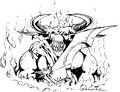 A Daemon as seen in the Warcraft: Orcs & Humans Manual.