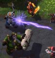 Chen using Storm, Earth, and Fire in Heroes of the Storm.