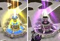 The Sunwell before and after its corruption.