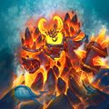 Abyssal Volcano Ragnaros hero skin in Battlegrounds.
