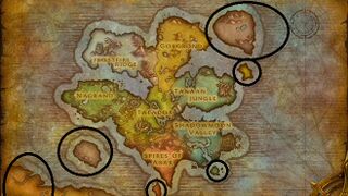 All the islands and continents originally intended for Draenor.