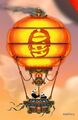 Concept art of a pandaren hot air balloon.