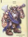 Warcraft III concept art of a mountain king from The Art of Warcraft.