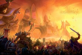 Horde and Alliance forces assault Ahn'Qiraj.