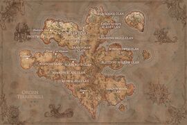 Map of orc clan locations across Draenor.