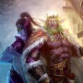 Illidan and Malfurion In Book of Heroes, TCG art with addition of Illidan's blindfold.