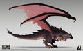 Legacies concept art of Neltharion the proto-dragon.