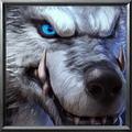 Frost wolf unit icon in Warcraft III: Reforged.